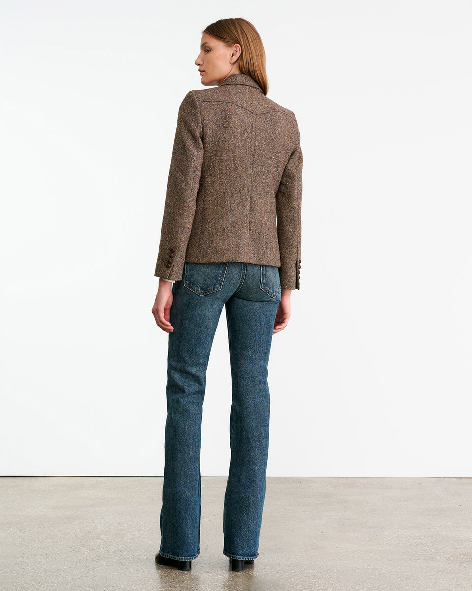 LYON JACKET IN BROWN DONEGAL