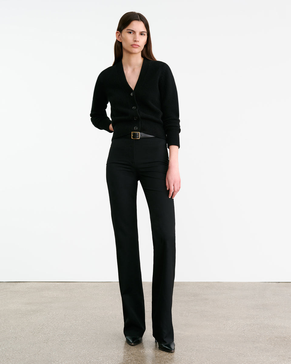 CHARMAINE CASHMERE CARDIGAN IN BLACK