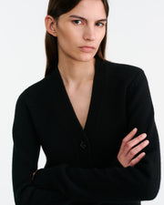 CHARMAINE CASHMERE CARDIGAN IN BLACK