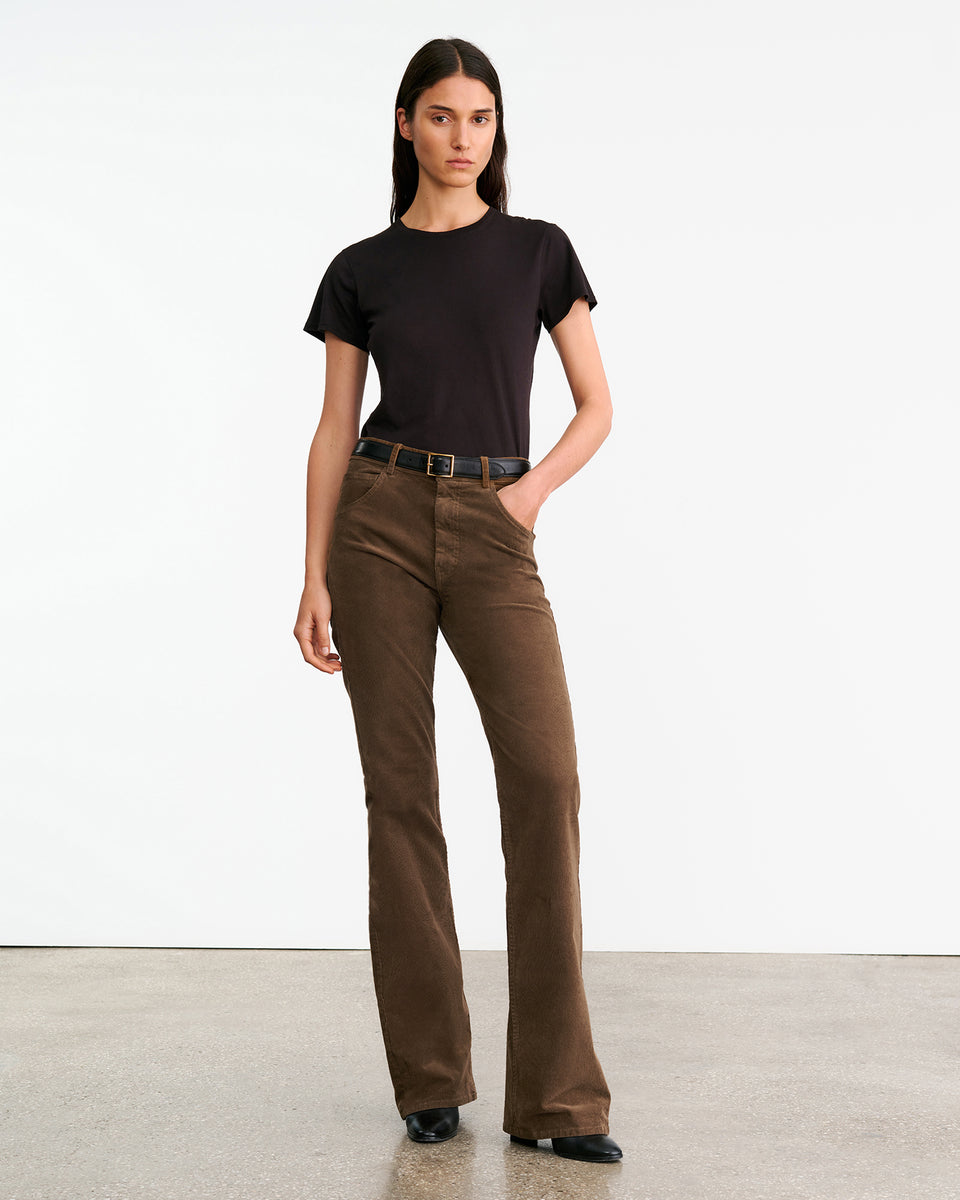 JOAN CORDUROY PANT IN CAFFE