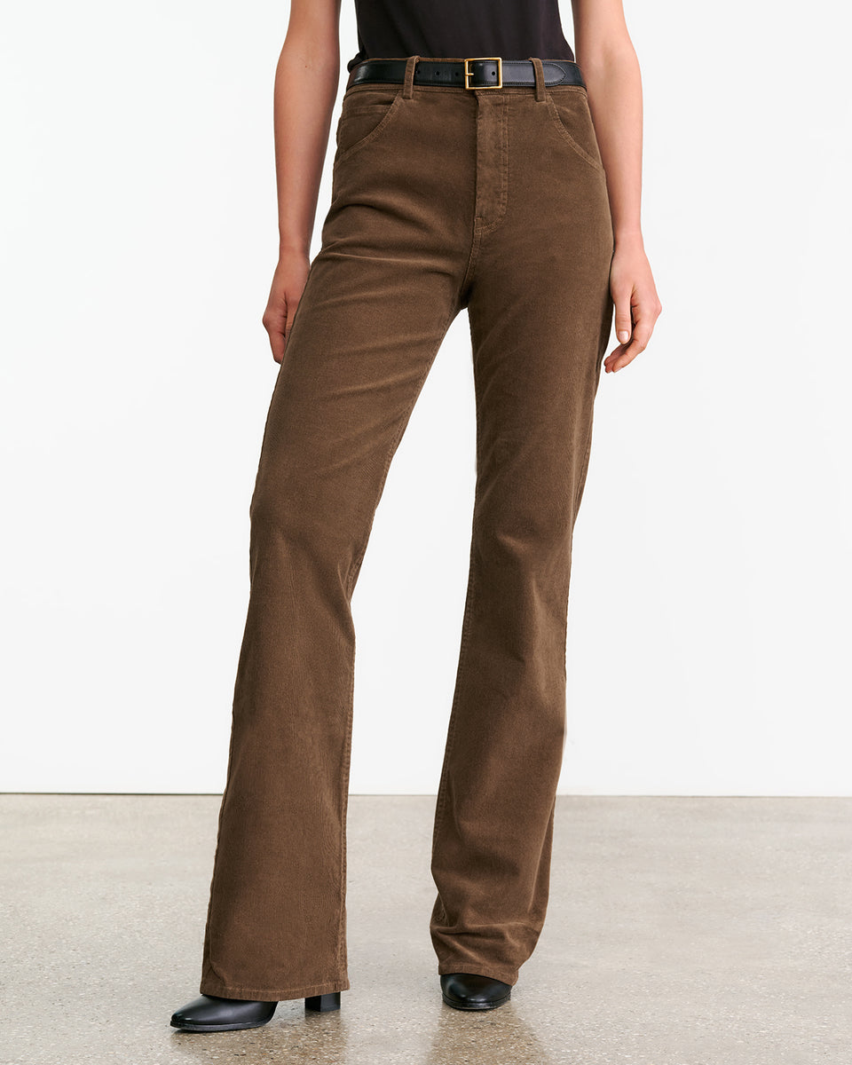 JOAN CORDUROY PANT IN CAFFE