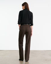 ALPHONSE WOOL PANT IN CHOCOLATE BROWN