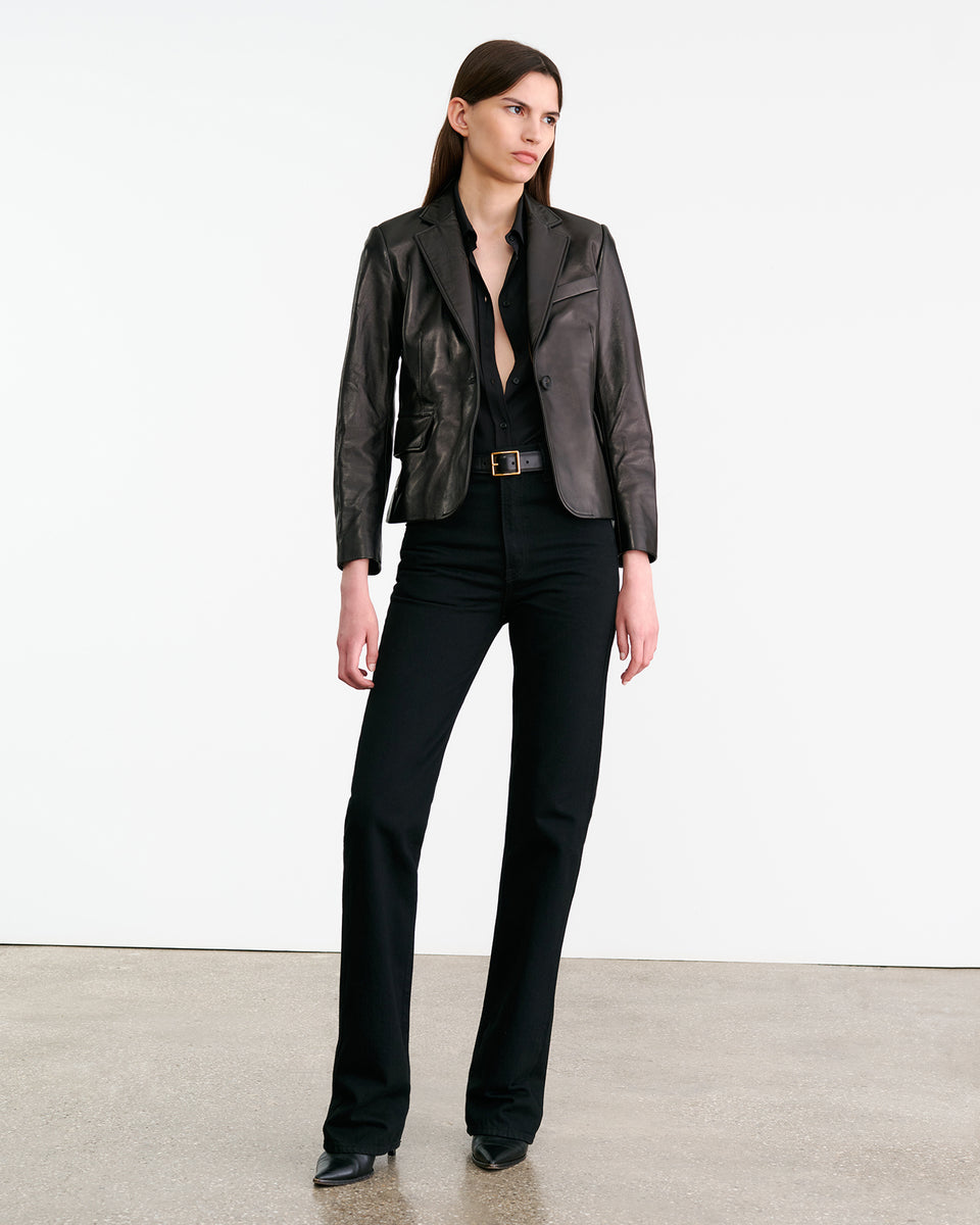 PASCALE LEATHER JACKET IN BLACK