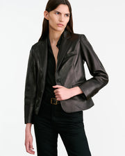 PASCALE LEATHER JACKET IN BLACK