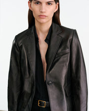 PASCALE LEATHER JACKET IN BLACK
