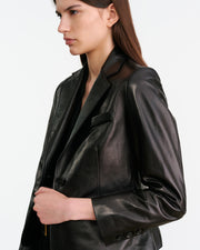 PASCALE LEATHER JACKET IN BLACK