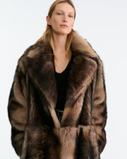 INGRID SHEARLING COAT IN BROWN