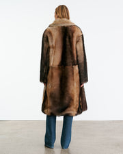 INGRID SHEARLING COAT IN BROWN