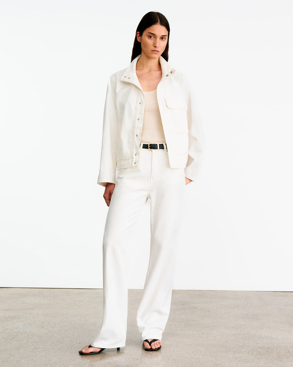 MARILOU DENIM JACKET IN CREAM