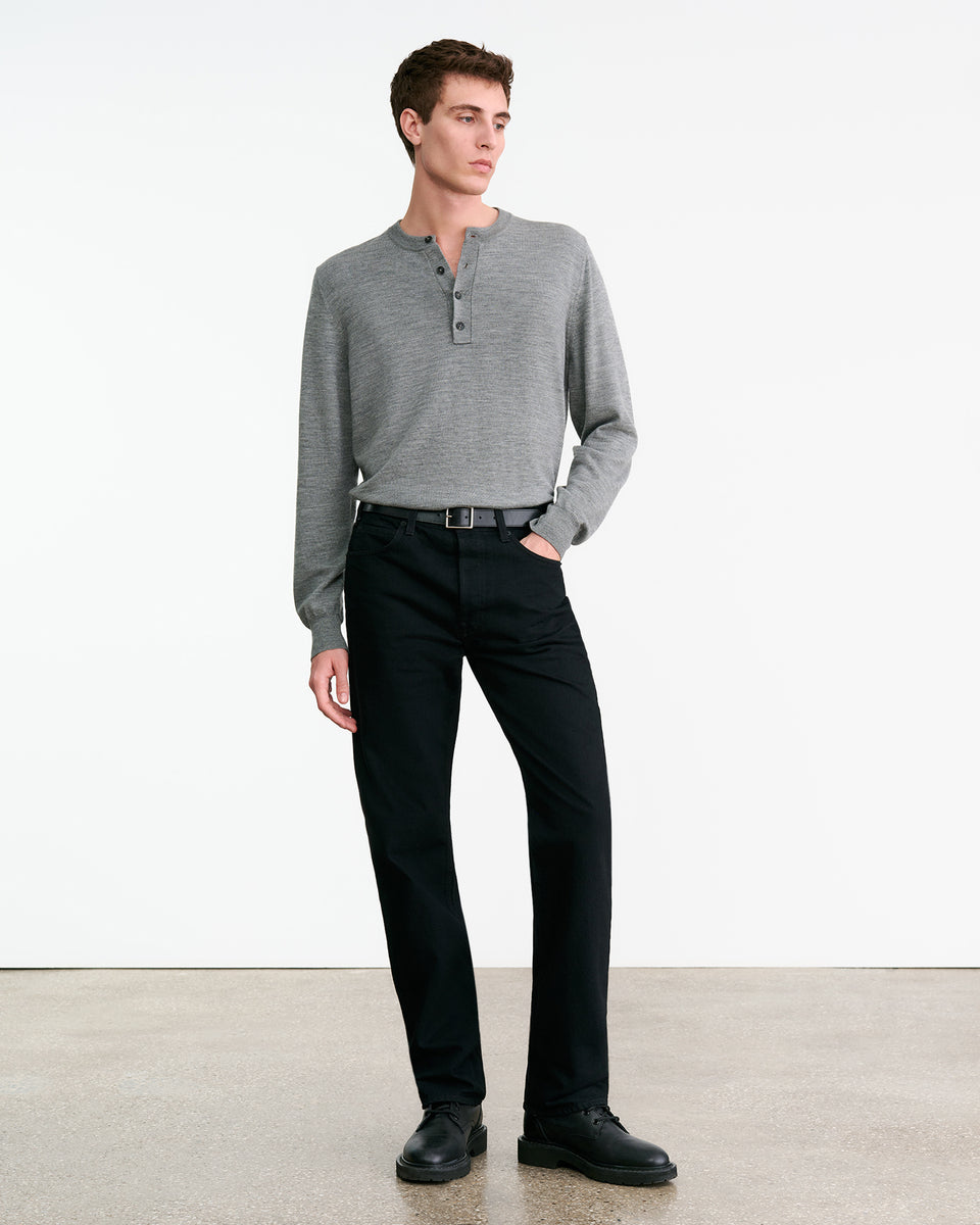 WYLIE SWEATER IN MEDIUM GREY MELANGE