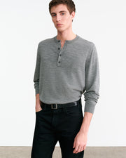 WYLIE SWEATER IN MEDIUM GREY MELANGE