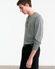 WYLIE SWEATER IN MEDIUM GREY MELANGE