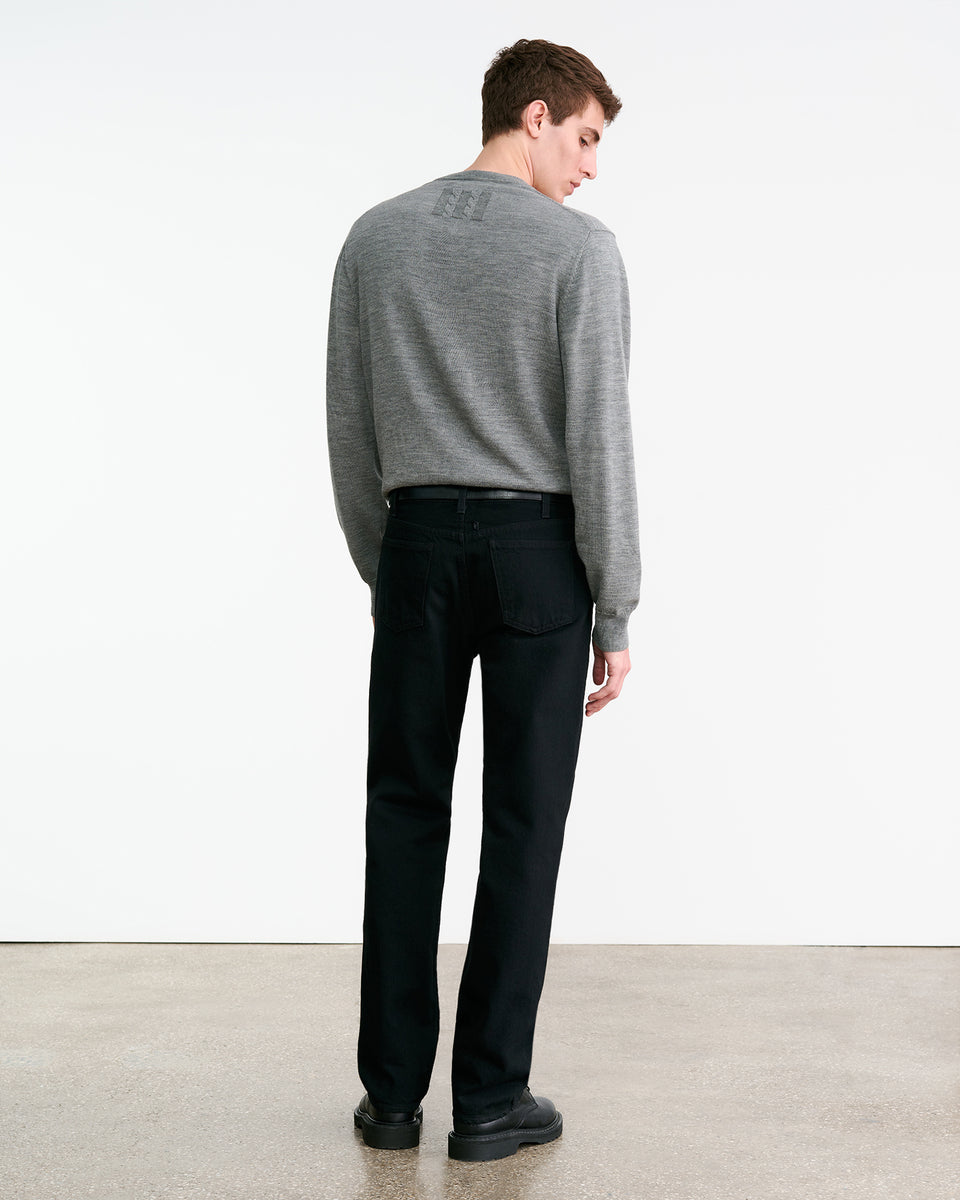 WYLIE SWEATER IN MEDIUM GREY MELANGE