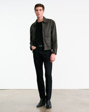 MAJORCA LEATHER JACKET IN DARK MOSS