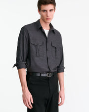 CHRISTOPHE SHIRT IN CHARCOAL MELANGE