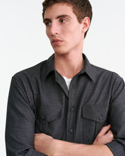 CHRISTOPHE SHIRT IN CHARCOAL MELANGE