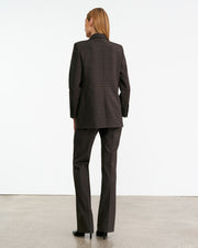 ANABEL TAILORED JACKET IN CIGAR PLAID