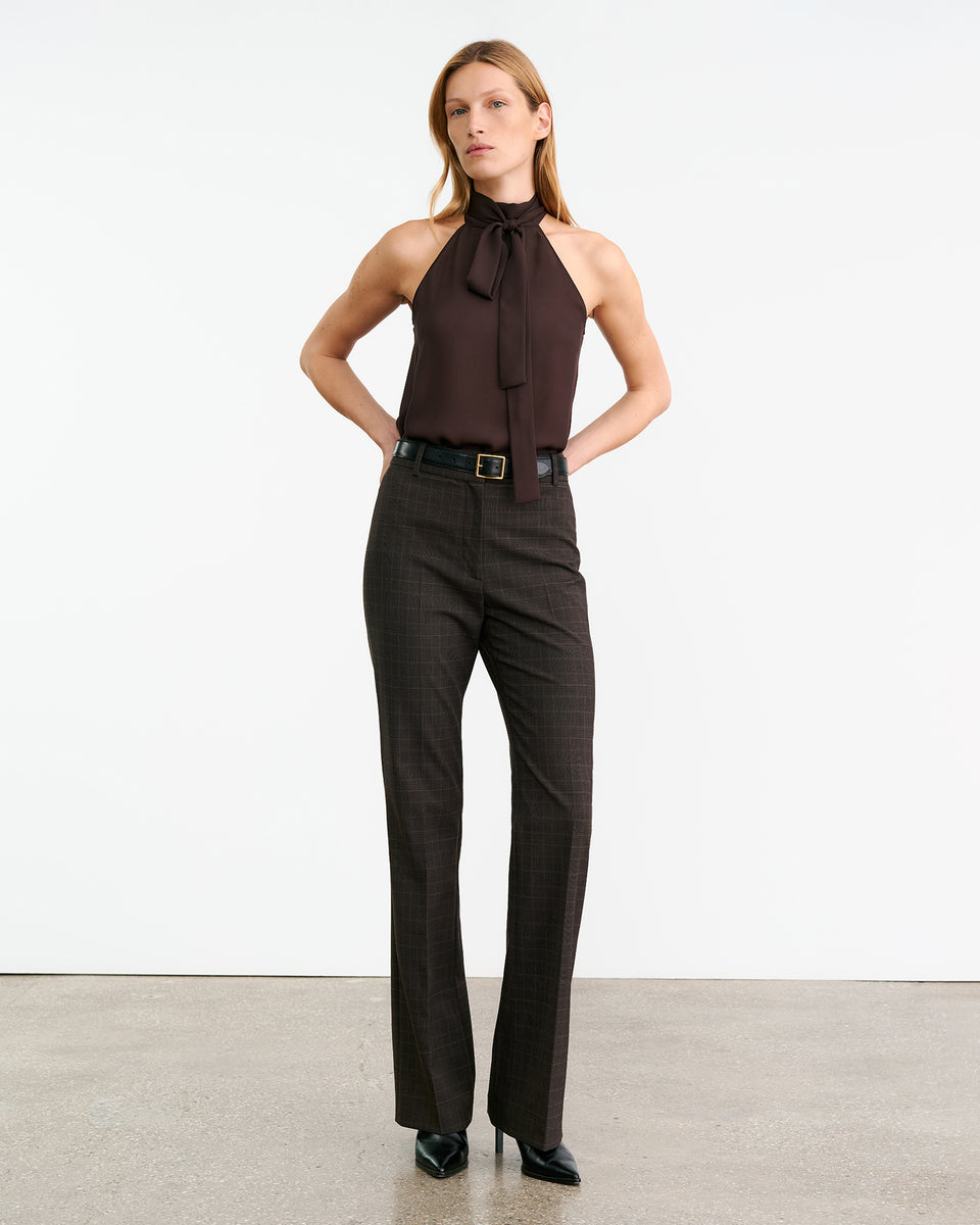 CORETTE WOOL PANT IN CIGAR PLAID
