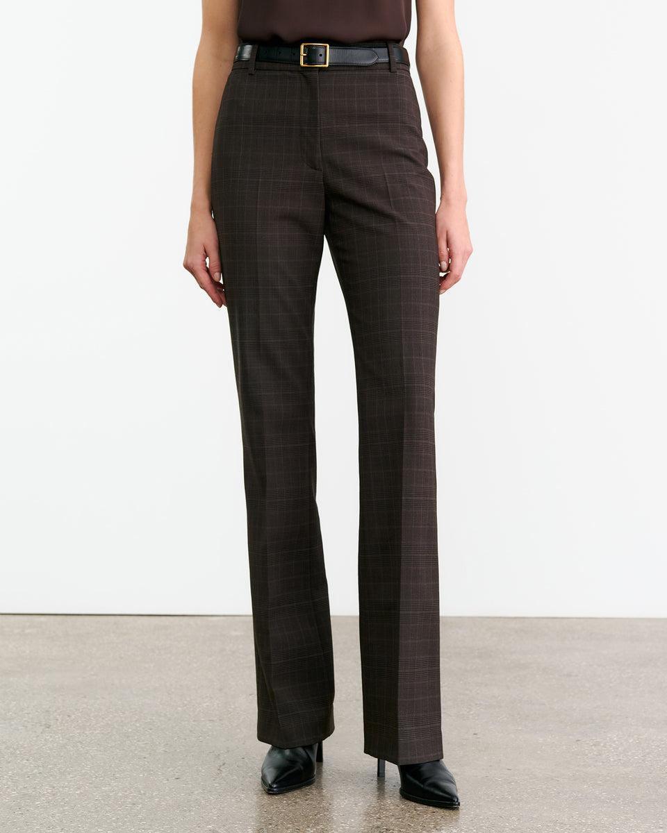 CORETTE WOOL PANT IN CIGAR PLAID
