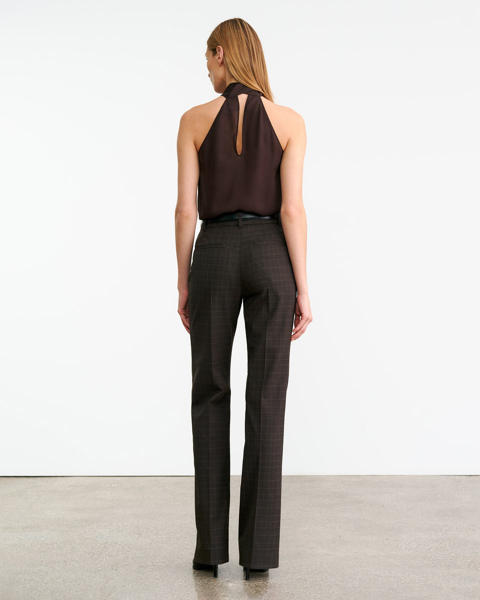 CORETTE WOOL PANT IN CIGAR PLAID