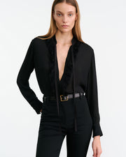 BERTILLE SILK SHIRT IN BLACK