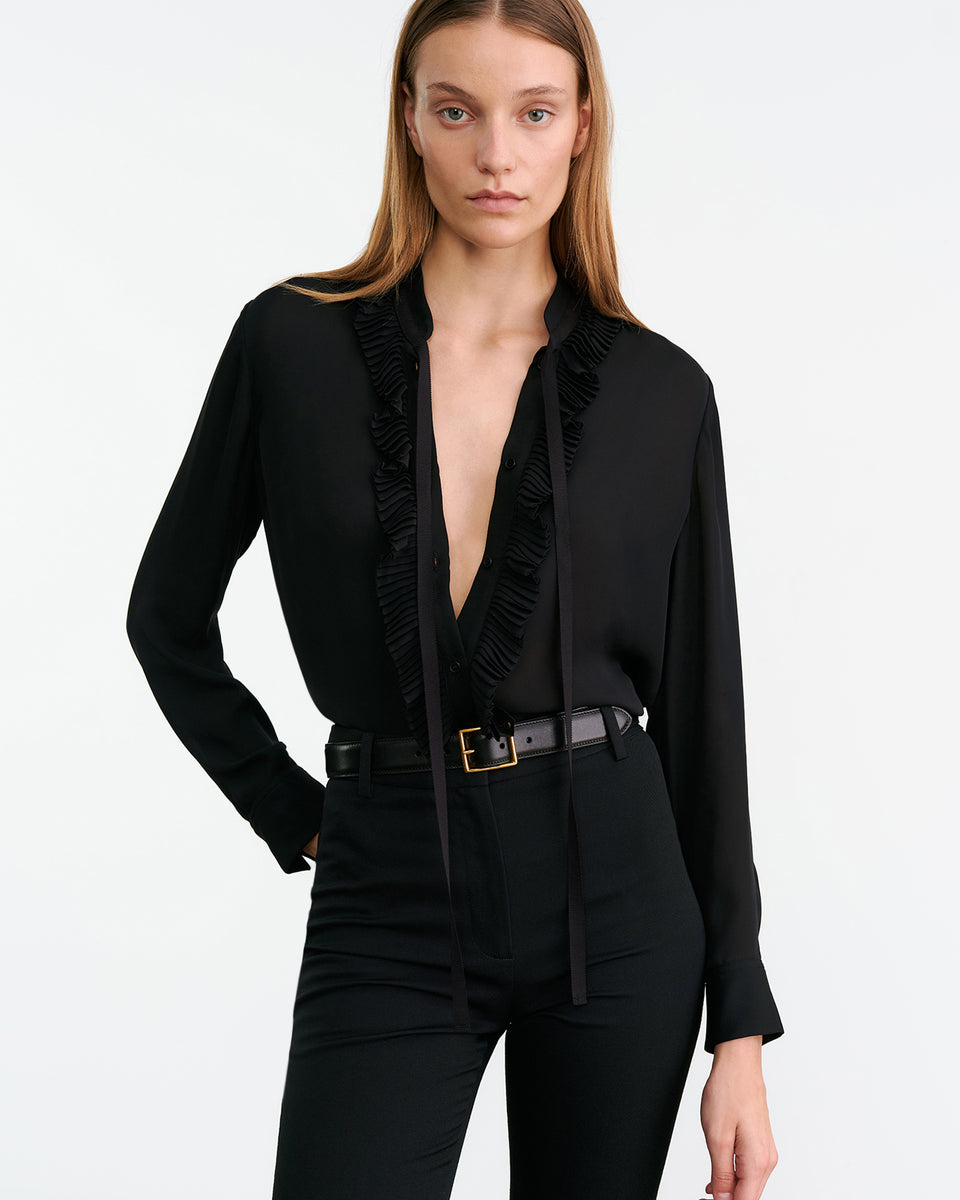 BERTILLE SILK SHIRT IN BLACK