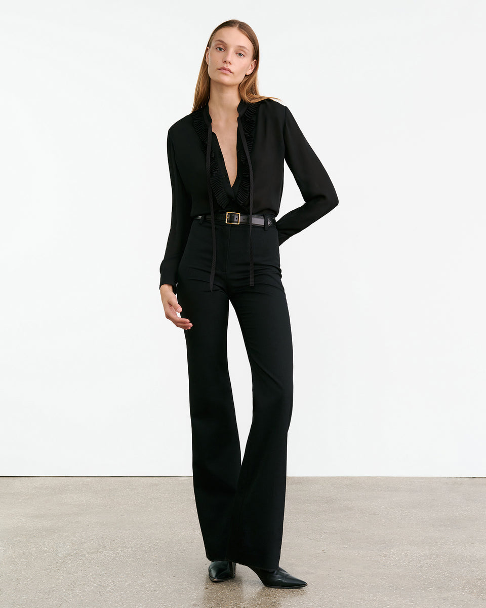 BERTILLE SILK SHIRT IN BLACK