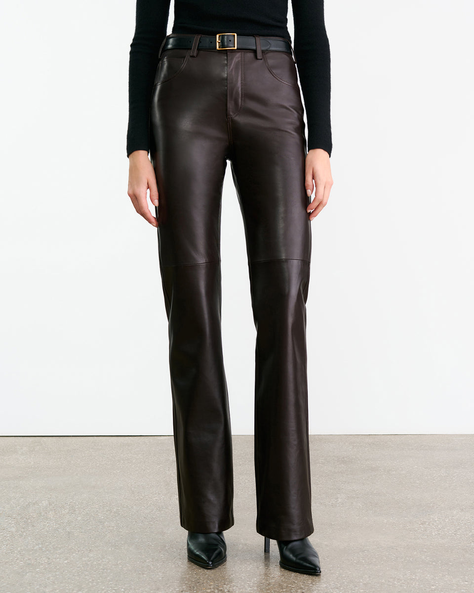 JOAN LEATHER PANT IN ESPRESSO