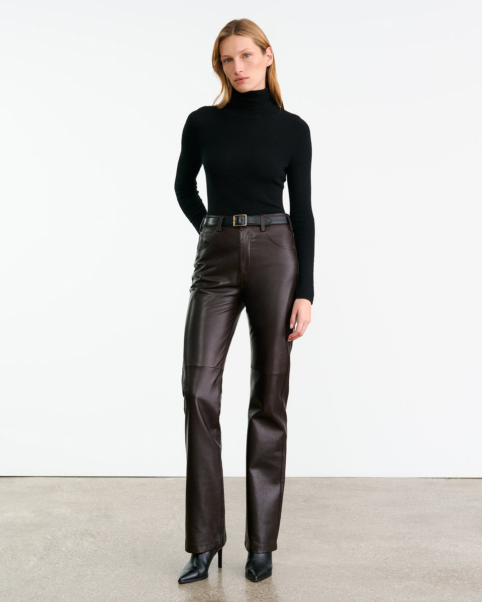 JOAN LEATHER PANT IN ESPRESSO