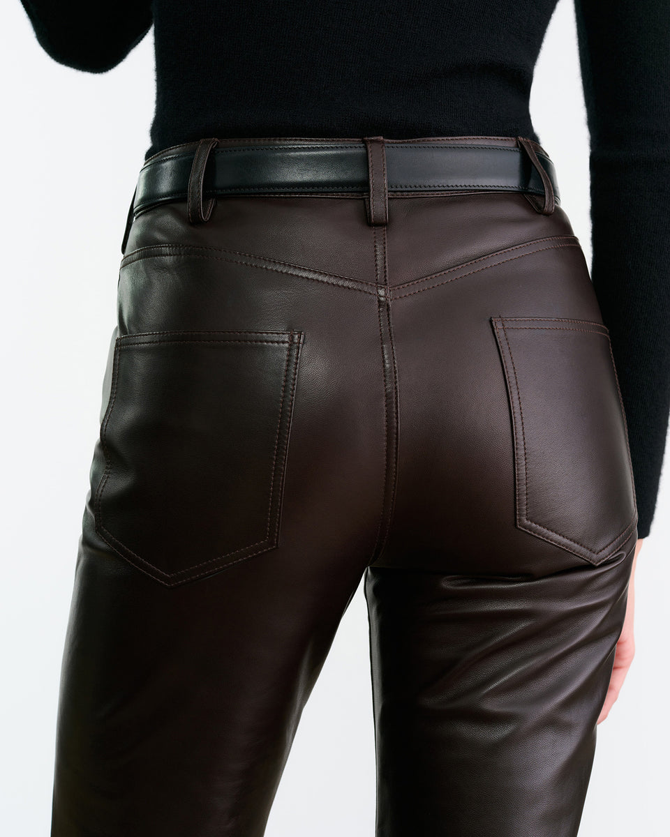 JOAN LEATHER PANT IN ESPRESSO