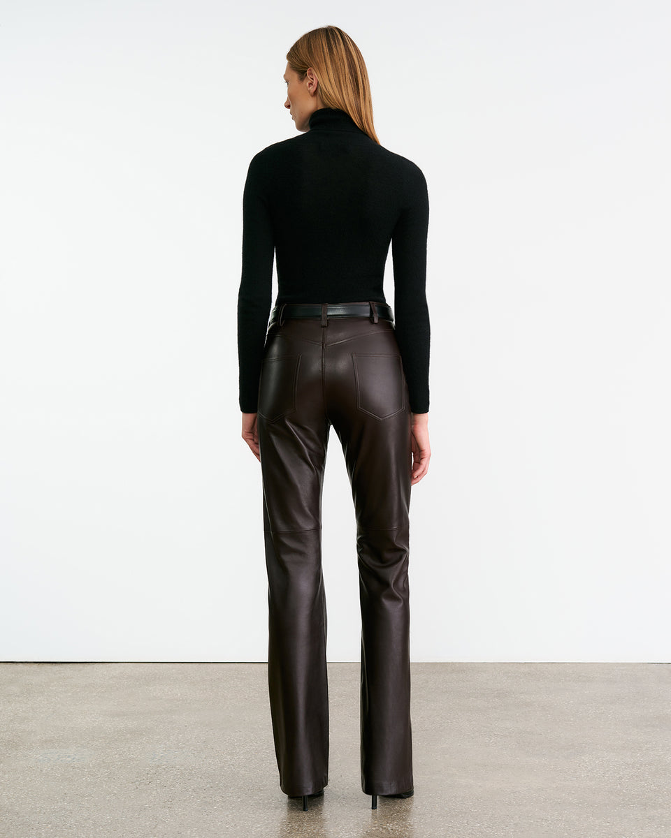 JOAN LEATHER PANT IN ESPRESSO