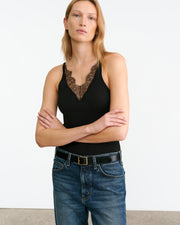 ARONIA SILK TANK IN BLACK