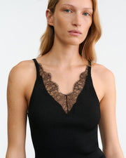 ARONIA SILK TANK IN BLACK