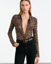 CELESTINE SHIRT IN VINTAGE LEOPARD PRINT