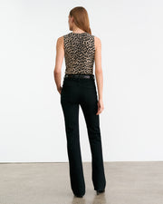 NESSA SWEATER TANK IN TAUPE/BLACK CHEETAH