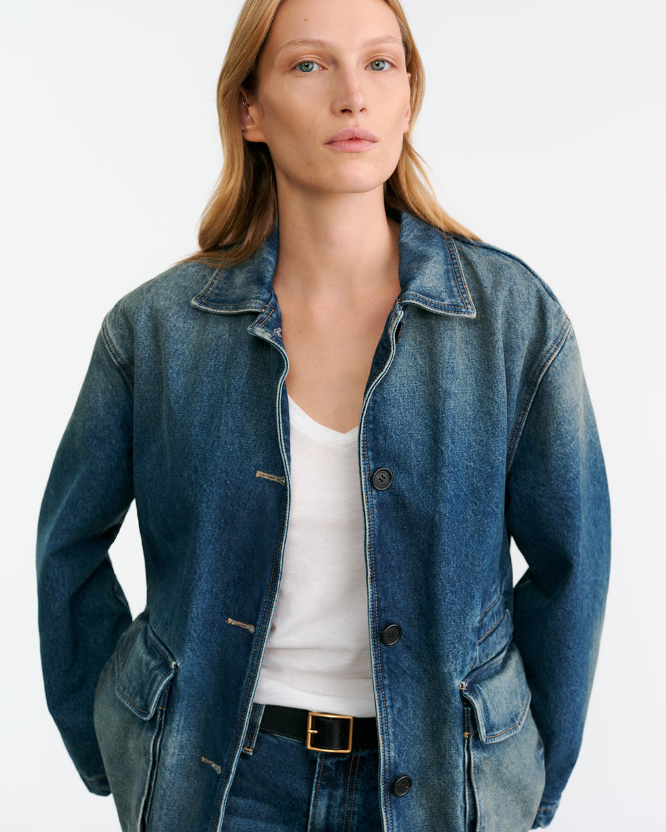 TEMPERANCE DENIM JACKET IN SIMON WASH