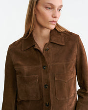 SUSANNAH SUEDE JACKET IN HAZELNUT