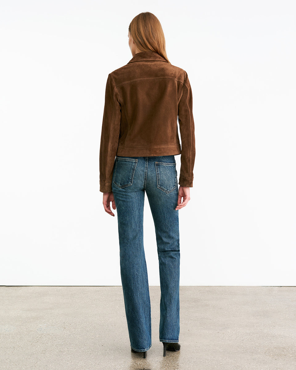 SUSANNAH SUEDE JACKET IN HAZELNUT