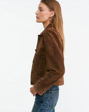 SUSANNAH SUEDE JACKET IN HAZELNUT