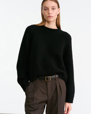 TOMASO CASHMERE SWEATER IN BLACK