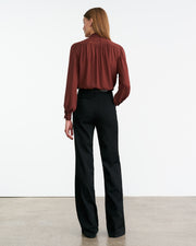 REVI SILK BLOUSE IN BURGUNDY