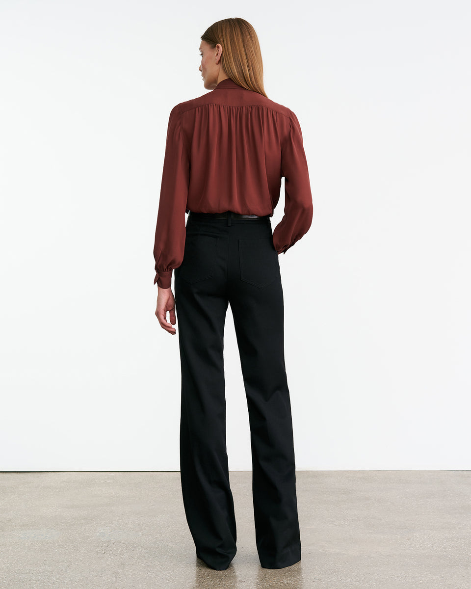 REVI SILK BLOUSE IN BURGUNDY