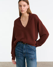 FERON CASHMERE SWEATER IN DARK RUST