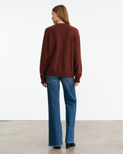 FERON CASHMERE SWEATER IN DARK RUST