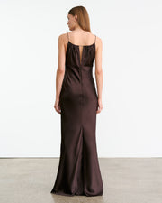 ARDELLE GOWN IN CHOCOLATE BROWN
