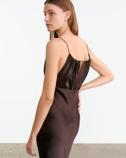 ARDELLE GOWN IN CHOCOLATE BROWN