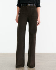 FLORENCE CORDUROY PANT IN CHOCOLATE BROWN