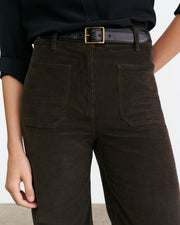 FLORENCE CORDUROY PANT IN CHOCOLATE BROWN