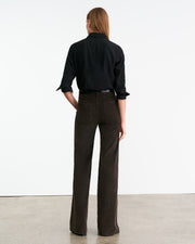 FLORENCE CORDUROY PANT IN CHOCOLATE BROWN