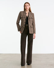 FLEUR JACKET IN BROWN DONEGAL